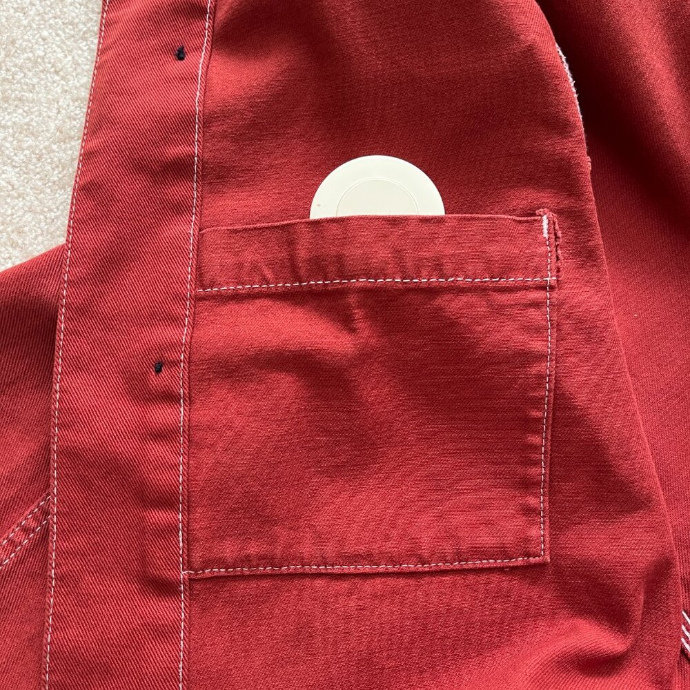 Urban Outfitters Utility Chore Jacket in Rust, XS, Workwear, Burnt Red Fall Coat - Picture 9 of 11